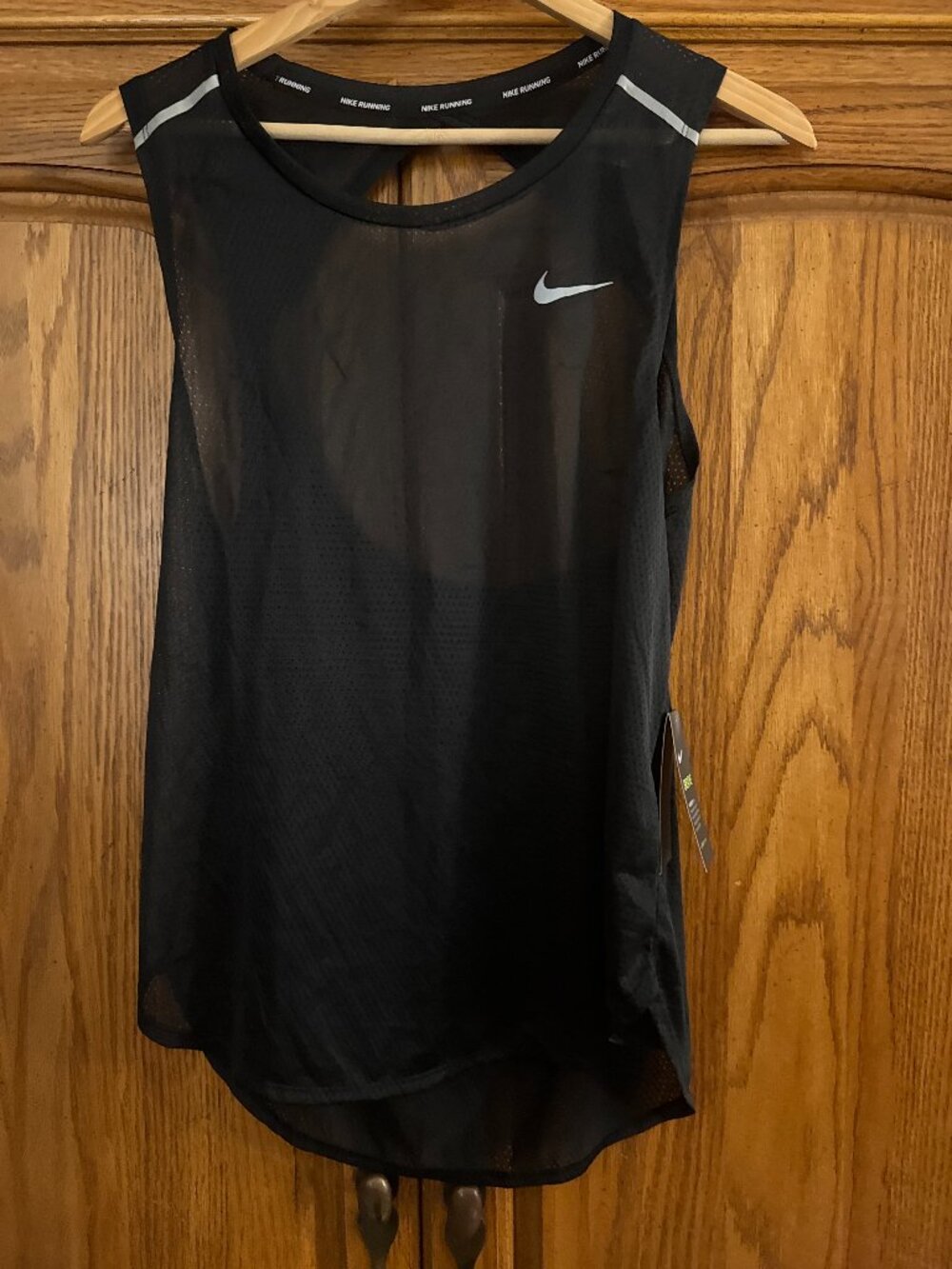 Nike Black Tank Top with White Swoosh